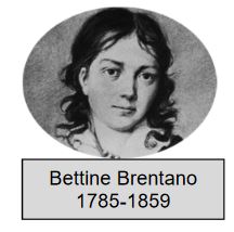 Bettine Brentano mit Schrift
